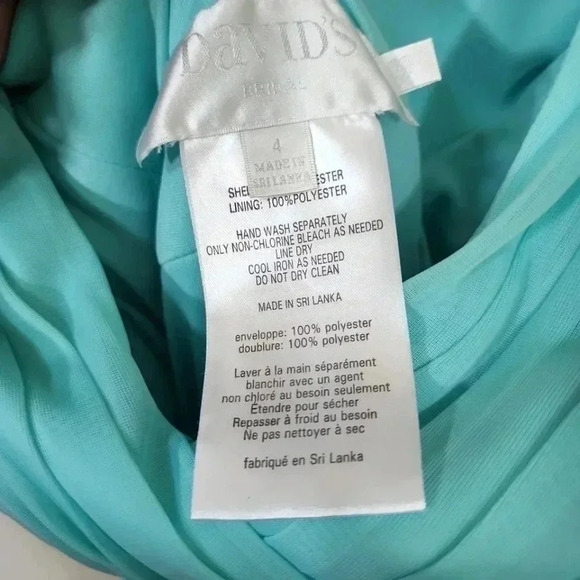 NWT! DAVIDS BRIDAL LONG MESH OPEN BACK BRIDAL DRESS. SIZE 4 - Picture 9 of 10